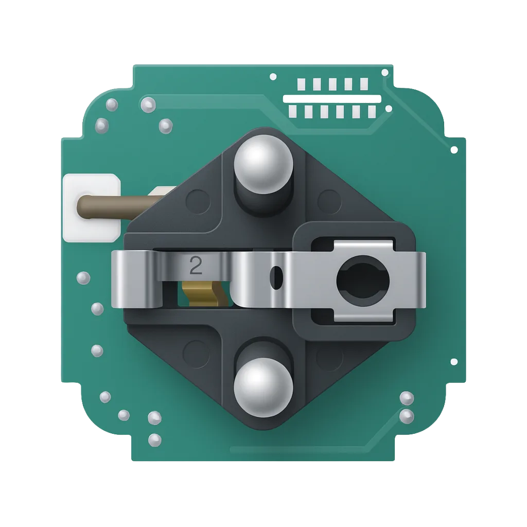 PCB de control del enchufe con el rele y los componentes de medicion