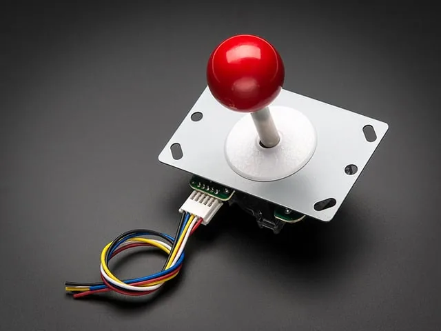 Joystick arcade de 8 direcciones con bola roja