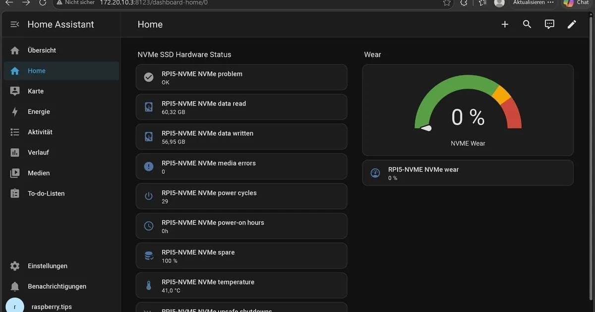 Monitorea la salud de tu SSD NVMe en Home Assistant (antes de que falle)
