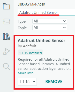 Instalación de la librería Adafruit Unified Sensor en el IDE de Arduino