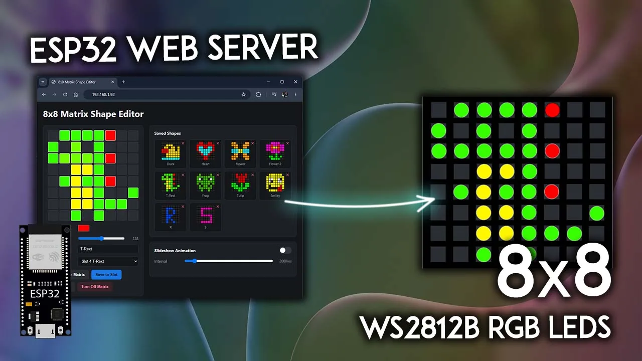 Dibuja en una matriz LED 8×8 desde el navegador con un ESP32