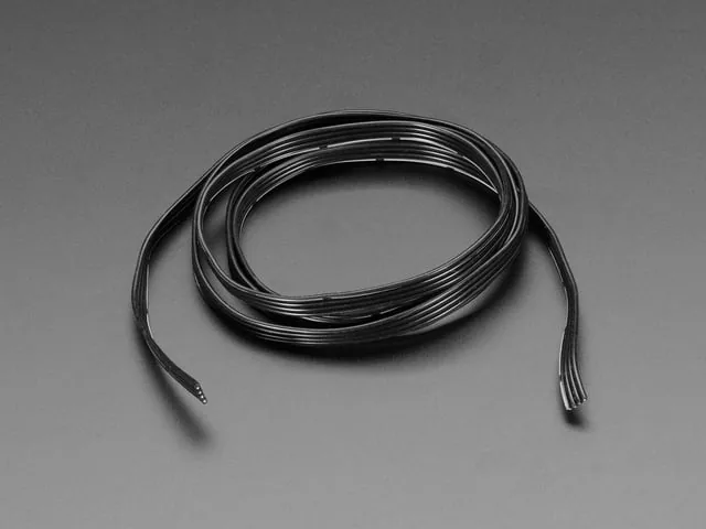 Cable plano flexible de 4 hilos enrollado, listo para pasar por el cintillo