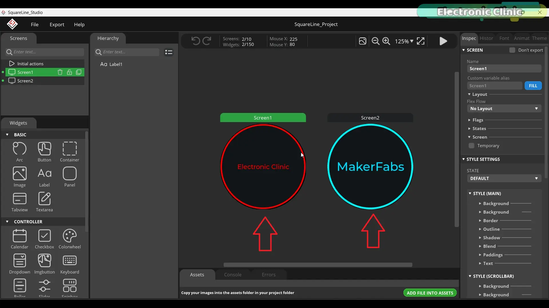 Diseño de una interfaz LVGL de varias pantallas en SquareLine Studio para ESP32-S3