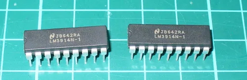 LM3914: barra de LED para mostrar voltajes sin microcontrolador