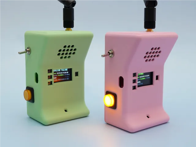 Carcasa con diseño retro inspirado en los walkie talkies de los años 90