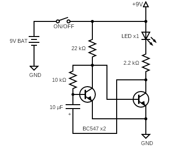 Boya con LED intermitente: arma un flotador luminoso con dos transistores BC547