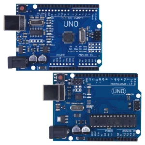 Comparación entre la versión SMD con chip CH340G y la versión DIP con ATMEGA16U2 del Arduino Uno R3 compatible