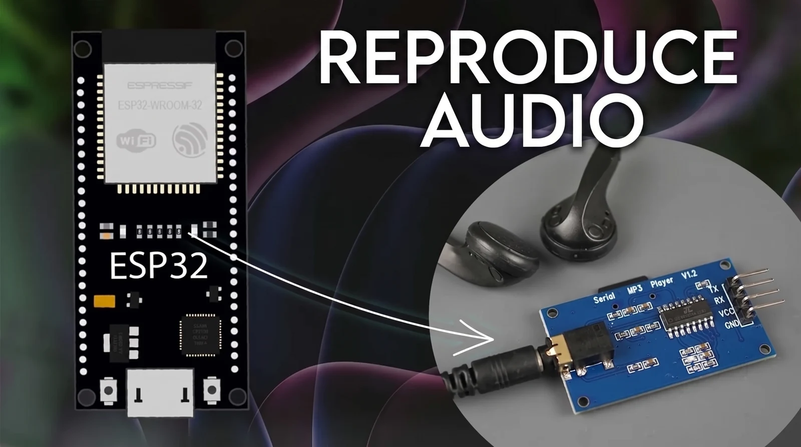 ESP32 con YX5300: reproduce audio MP3 y WAV desde una microSD