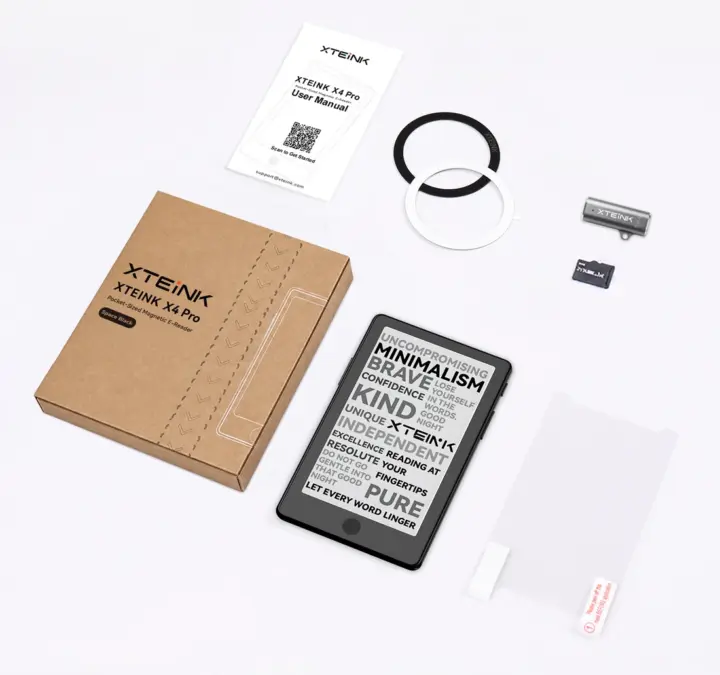 Contenido de la caja del Xteink X4 Pro