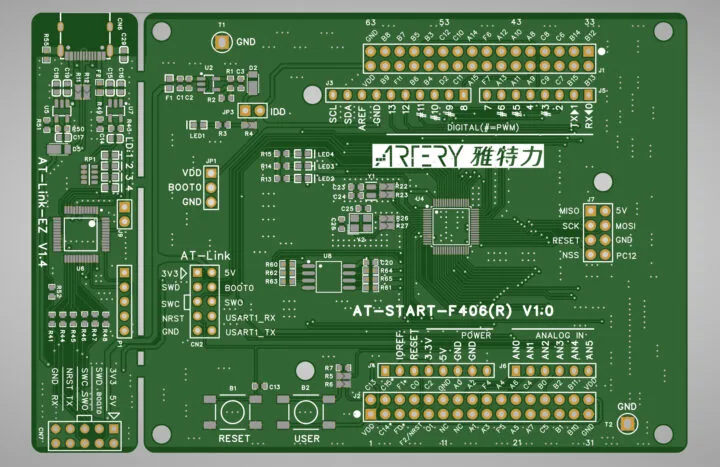 Placa de desarrollo AT START F406