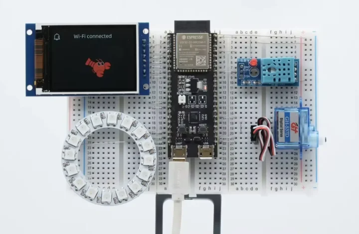 Configuración de hardware para el tutorial de ESP-Claw