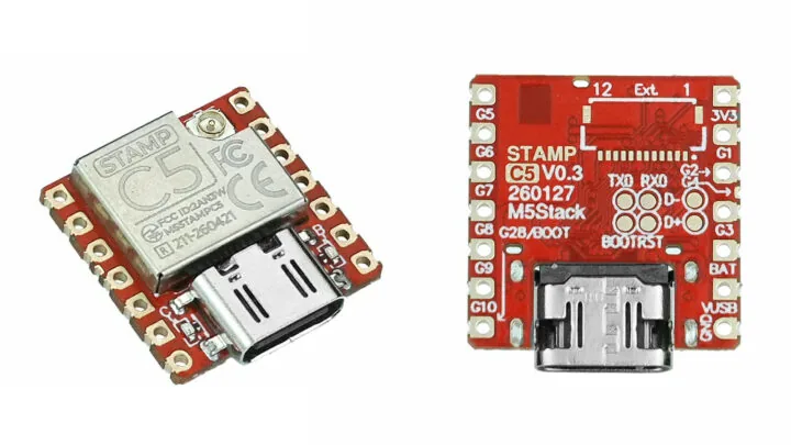 M5Stack Stamp-C5: módulo ESP32-C5 con WiFi 6 y hasta 19 GPIO
